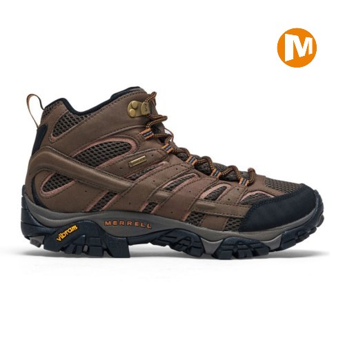 Pánské Trekové Boty Merrell Moab 2 Mid GORE-TEX Tmavě Hnědé (CZ. APFYK)